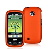 Metalic Orange Rubber Touch Snap-on 2pcs Phone Protector Hard Cover Case fo ....