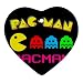 Heart Ornament (2-Sided) of Vintage Pacman Graphic (Pac Man)