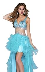 Short Chiffon/Taffeta/Tulle Beaded Crystals Crystal Applique Lace  Dress
