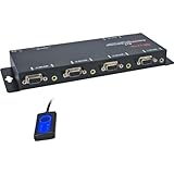 QVS 4x1 250MHz 4 Port VGA Video/Audio Share Switch with Remote (MSV41A)