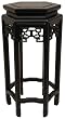 Asian Furniture & Decor - 20" Qing Chinese Rosewood Hexagonal Pedestal & Decorative Plant Stand