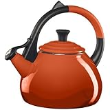 Le Creuset Enameled Steel 1.6 Quart Oolong Tea Kettle, Flame