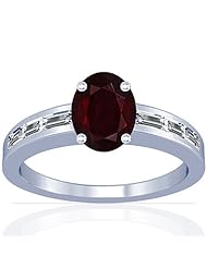 Platinum Oval Cut Ruby Ring With Sidestones (GIA Certificate)