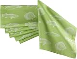 TCL Elegant Fish Cloth Cotton Damask Napkins - Set of 6 [Lime]