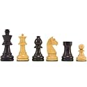 Down Head Knight Ebonised Staunton Chess Pieces 2.5 Inches