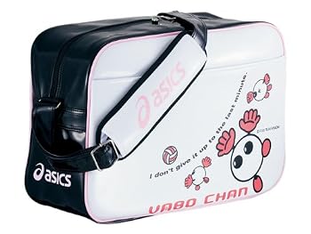 アシックス エナメルバッグ バボちゃんショルダーM EBV214 ホワイト/ブラック