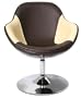 Brown Cream Saddlebrook Lounger Chair