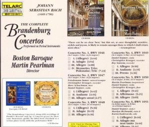 Bach - The Complete Brandenburg Concertos / Pearlman, Boston Baroque under Classical in The Classical Store