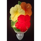 Hibiscus Trio Night Light Ibis and Orchid Flowers of Light Collection