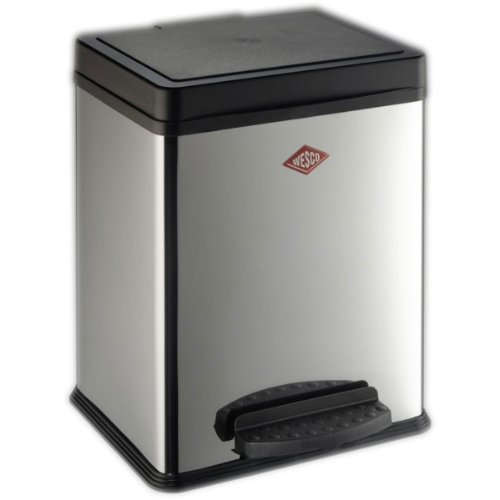 Wesco 380 414-42 &Ouml;ko-Sammler 2 x 10 Liter, Edelstahl, Deckel Kunsstoff schwarz