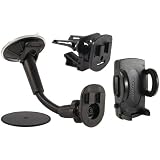 Arkon SM310 Universal Mini Grip Windshield with Dashboard and Vent Mount for Mobile Phones and Smartphones - Mount - Bulk Packaging - Black