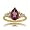 Pear Amethyst Ring W Diamond 10K Gold Ladies Solitaire