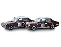 Diecast Model Ford Escort Mk I 1300 GT Broadspeed (2 car set) in Burgundy and silver