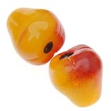 czech wine glasses Czech Glass Beads Glossy Mini Yellow/Red Pears Fruit Beads Wine Charms (12)