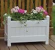Duratrel Model 11124 White Large Planter Box Fully Assembled