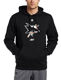 NHL San Jose Sharks Primary Logo Hooded Fleece (Black, Medium)