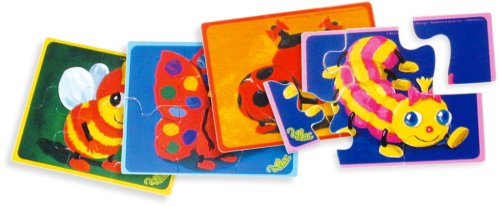 Vilac - 5408 - Drôles de Petites Bêtes - Puzzles Drôles de Petites Bêtes (4 x 6 pièces)