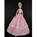 Pink Gown with Straps and Eyelet Lace Made to Fit the Barbie Doll