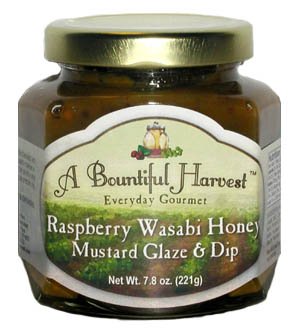 Raspberry Wasabi Honey Mustard Glaze & Dip - A Bountiful Harvest Everyday Gourmet by A Bountiful Harvest