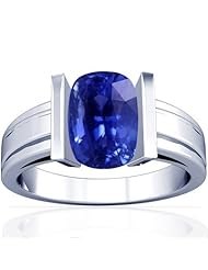 Platinum Cushion Cut Blue Sapphire Solitaire Ring