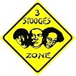 3 STOOGES ZONE sign * street classic comedy