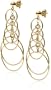 14k Yellow Gold Multi-Circle Drop Earrings