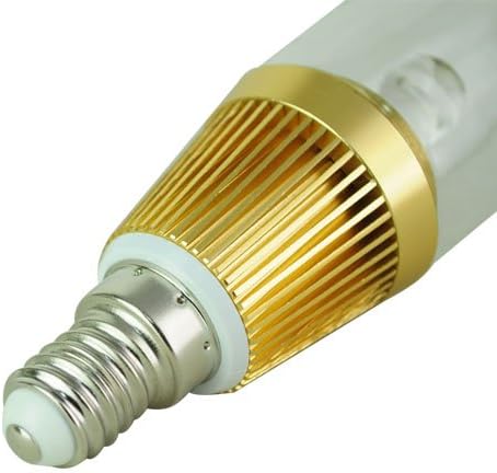 Metro Shop E14 Bulb 3W LED 300-360LM White Light 110~240V Candle Lens Clear Lamp Energy Saving Golden
