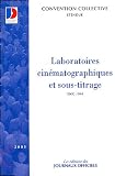 Revue Journal Officiel  / Laboratoires cinématographiques et sous-titrage