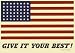 Kitchen & Housewares : Wwii American Flag Give It You by Wwii. Art Print Poster 17 inches width by 11 inches height. Highest Quality Art Poster Print