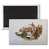 The Johann Strauss Orchestra at a Court Ball.. - 3x2 inch Fridge Magnet - large magnetic button - Magnet