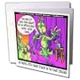 Londons Times Funny Aliens Cartoons - Alien Standup Comedians - Greeting Cards-6 Greeting Cards with envelopes