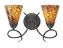 Thomas Lighting M1912-63 Tango Two-Light 15-1/2-Inch W by 10-1/2-Inch H Bath Light, Painted Bronze
