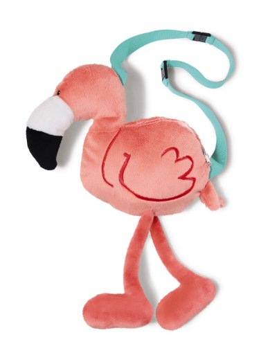 Nici 34072 - Umh&auml;ngetasche "Flamingo" Pl&uuml;sch fig&uuml;rlich 35 cm