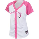 MLB Womens Toronto Blue Jays  Pink Replica JerseyS (WHITE PNK SPLASH, Medium)