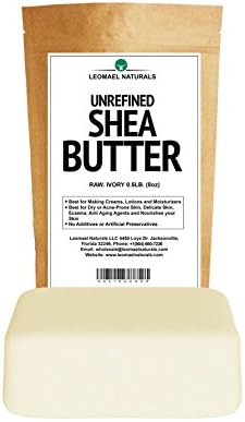 Raw Unrefined African Organic Pure lvory Natural Shea Butter, 8 oz.