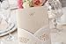 Doris Home Vertical Laser Cut Wedding Invitation Cards Kit with White Hollow Flora 1 Piece