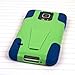 Empire MPERO IMPACT X Series Kickstand Case for Samsung Galaxy S5/GS5 - Retail Packaging - Blue/Green