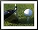 Close View of a Driver Before Hitting a Golf Ball on a Tee, Groton, Connecticut Framed Art Poster Print by Todd Gipstein, 39x31