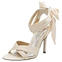 Luichiny Women's Duchess Sandal,Taupe Satin,9 M