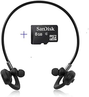 Bluetooth Swimming Headsets HXY Wireless Headphones with 8GB Memory Noise-Cancelling in Ear Black