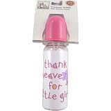 9 oz. Printed Bottle (Silicone Nipple), Pink by Luvable Friends