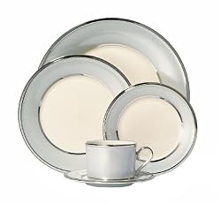 Lenox Blue Frost Platinum Banded Ivory China 5-Piece Place Setting, Service for 1