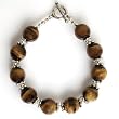 Handmade Tiger Eye & Silver Bracelet