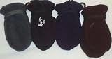 Mglv141 Set of Four One Size Multi Color Mongolian Fleece Mittens for Infants Ages 3-12 Months