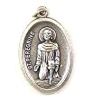 Saint Peregrine Oxidized Medal - MADE IN ITALY