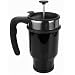 Commuter, Double-Shot, Stainless Steel French Press; Black
