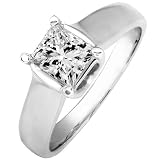 1.00ctw Princess-cut Diamond Engagement Ring in 14k Gold (HI-SI2) 