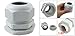 uxcell PG36 White Plastic Waterproof IP67 Connectors Cable Glands