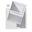 Classic Wedding Invitation and Response Card Kit - Silver/ White