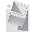 Classic Wedding Invitation and Response Card Kit - Silver/ White